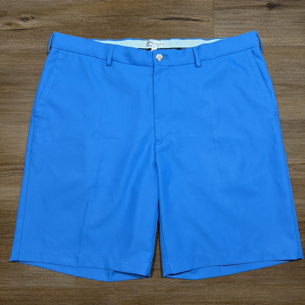 Peter Millar Crown Sport Men's 38 x 9" Blue Performance Golf Salem Shorts